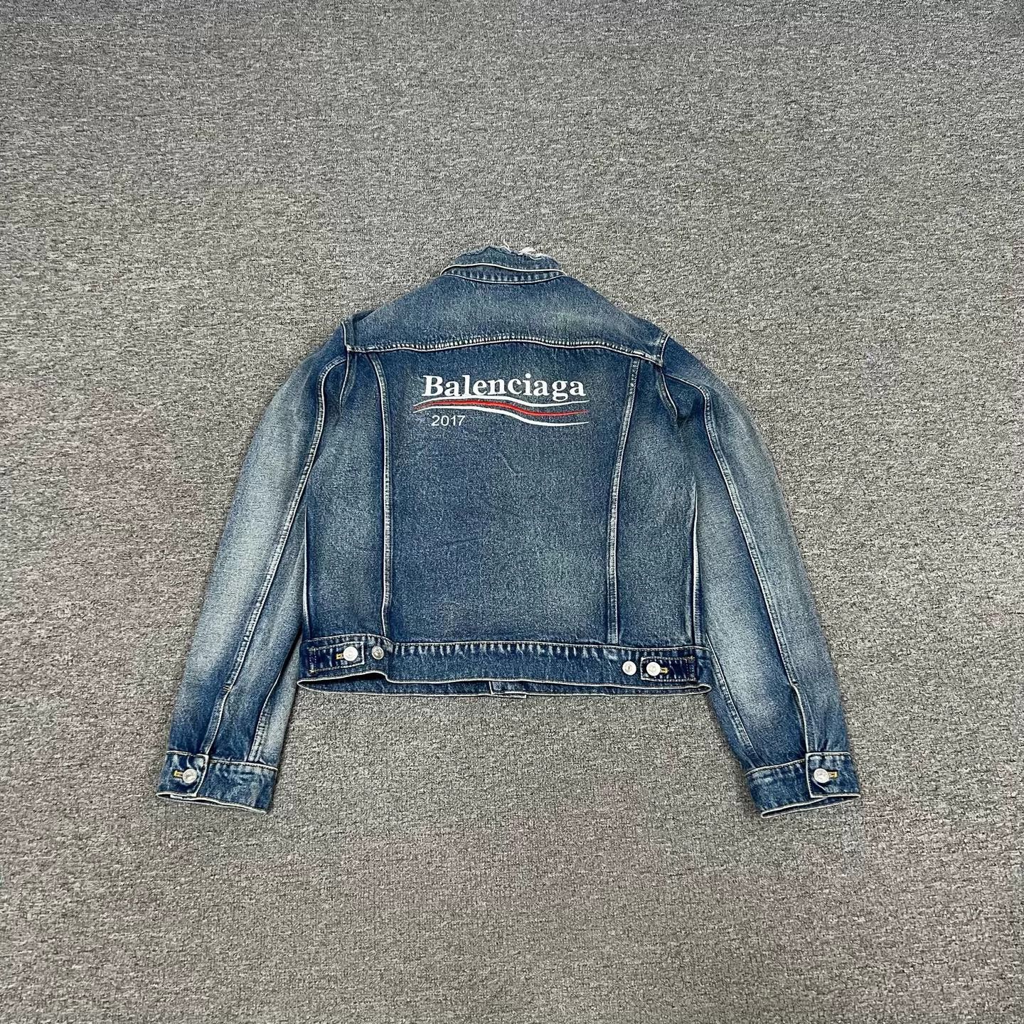 Balenciaga Balenciaga Embroidered Cola Denim Jacket Size US M / EU 48-50 / 2 - 1 Thumbnail