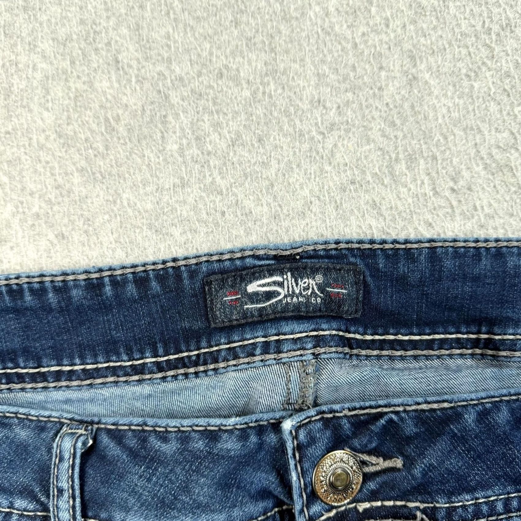 Silver Jeans Co. Silver Jeans Co. Elyse Slim Boot Jeans Womens 20 Blue Stretch Bootcut Denim Size 42" / US 20 - 3 Thumbnail