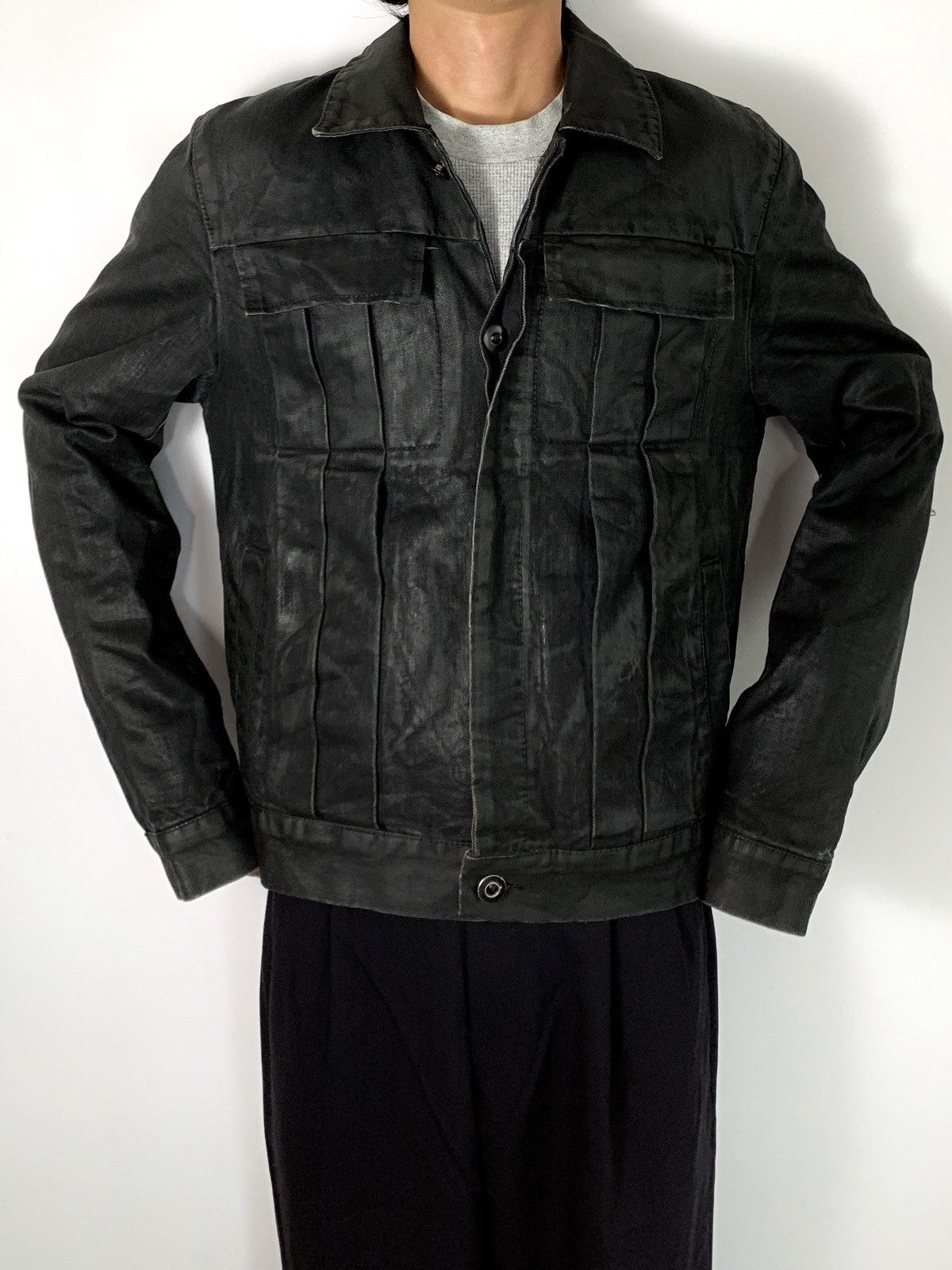 KMRii Black waxed jacket ifsx lgb style PWD Size US L / EU 52-54 / 3 - 17 Thumbnail
