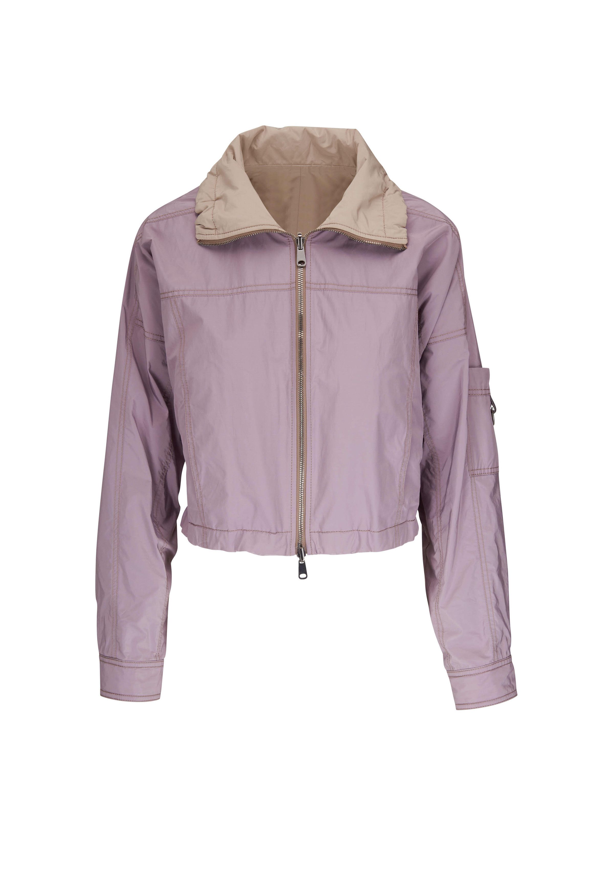 image of Brunello Cucinelli O1W1Db10524 Jacket In Pastel Purple in Pastel Pruple, Women's (Size XL)