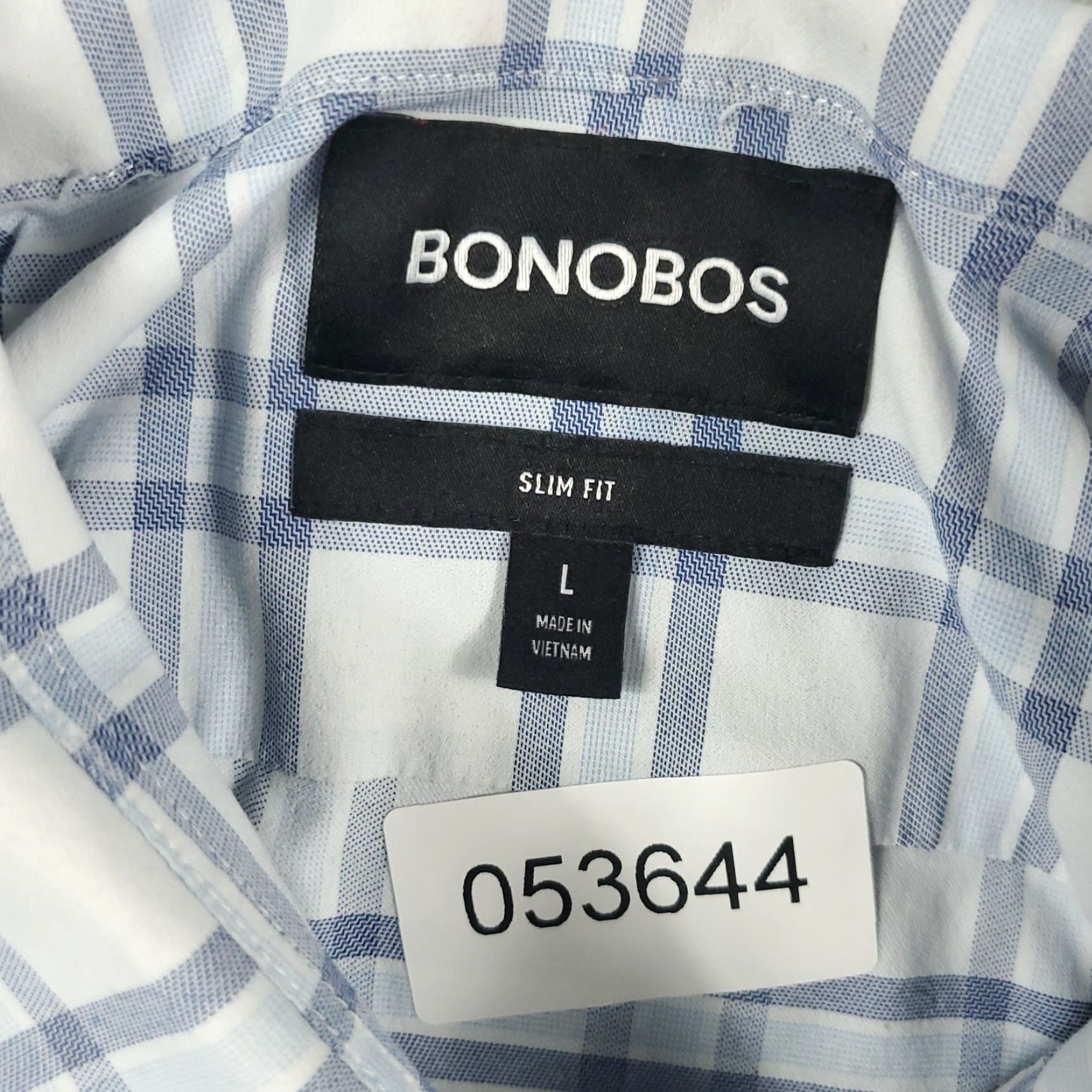 Bonobos Bonobos Shirt Mens Large Blue Plaid Button-Up Long Sleeve Casual Office Wear Size US L / EU 52-54 / 3 - 6 Thumbnail