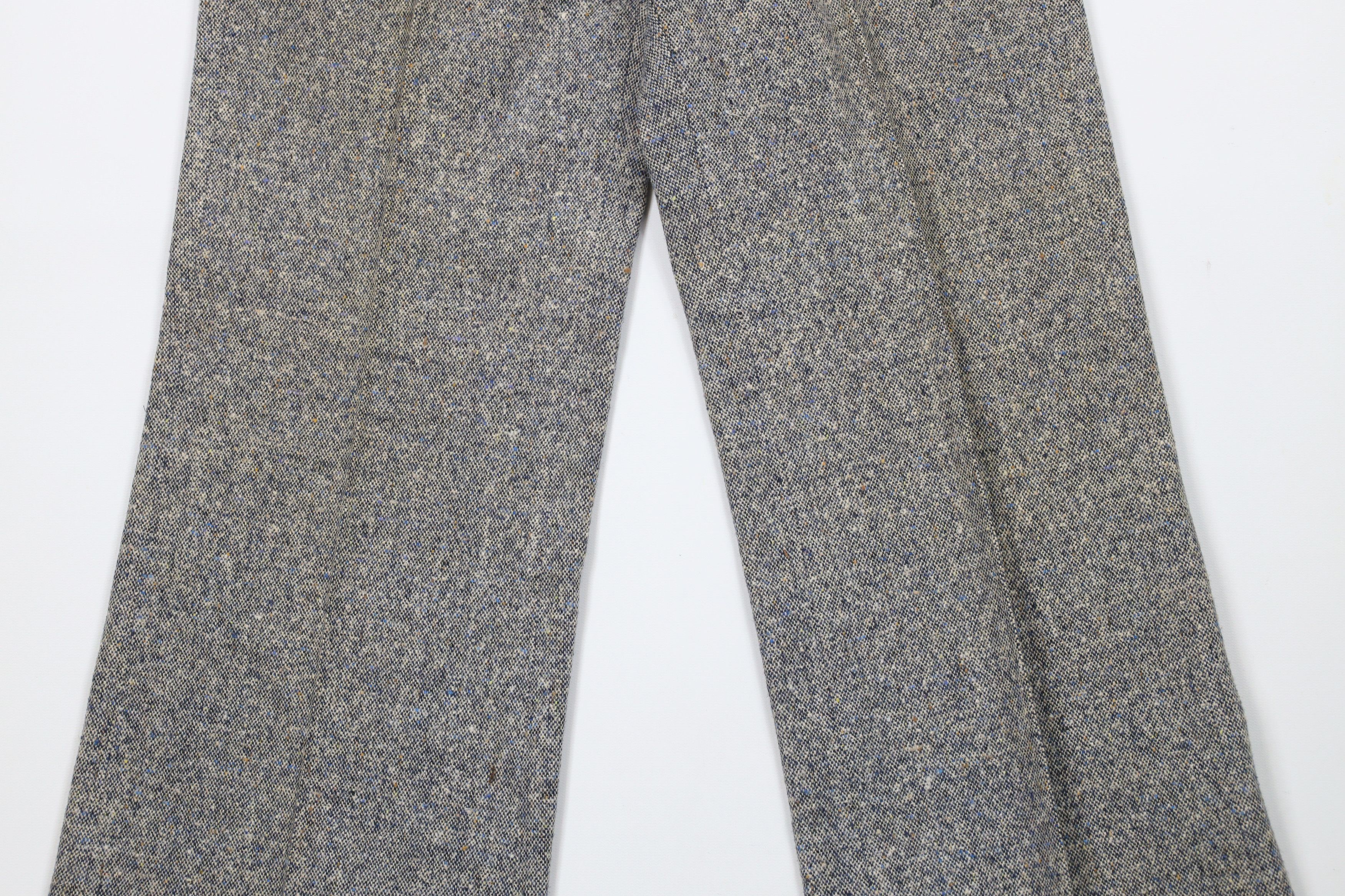 Vintage Vintage 60s 70s Fleck Wool Tweed Bell Bottoms Pants USA Size US 28 / EU 44 - 3 Thumbnail