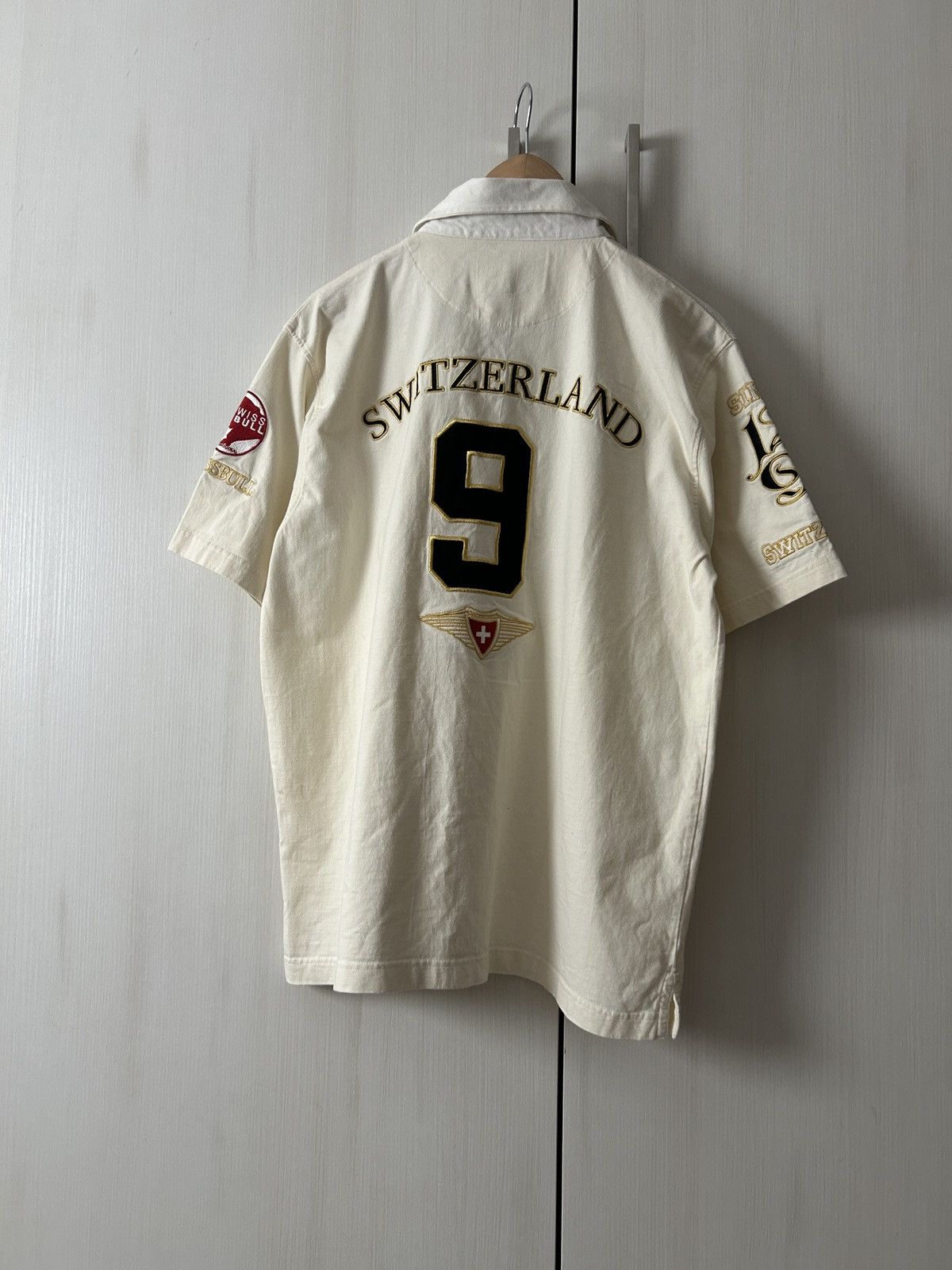K-Swiss Vintage Switzerland team big logo polos jersey mens Size US L / EU 52-54 / 3 - 2 Thumbnail
