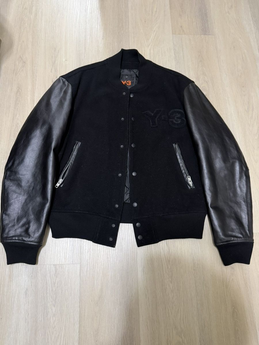 Yohji Yamamoto Vintage Y-3 wool leather varsity bomber jacket Size US S / EU 44-46 / 1 - 2 Thumbnail