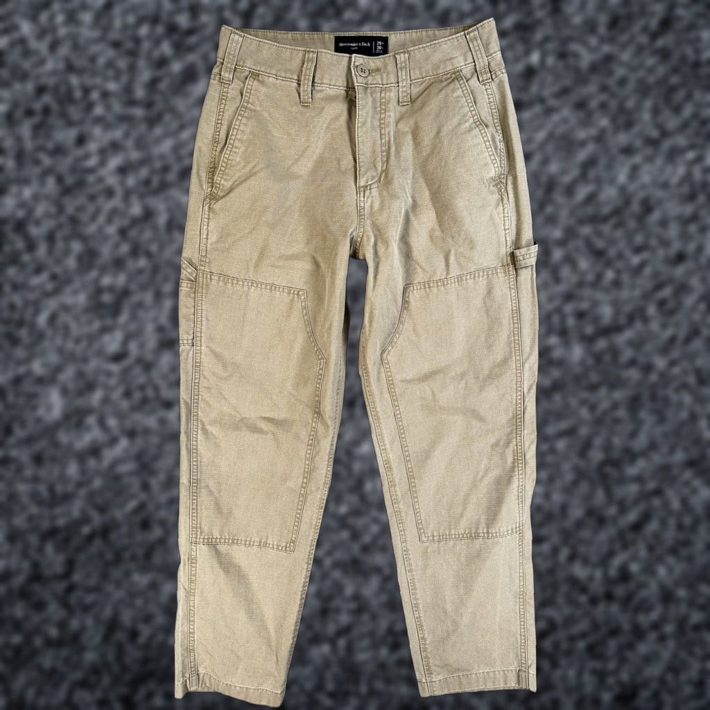 Abercrombie & Fitch Abercrombie & Fitch Pants Mens 30x28 Beige Carpenter Loose Straight Leg Workwear Size US 30 / EU 46 - 1 Thumbnail