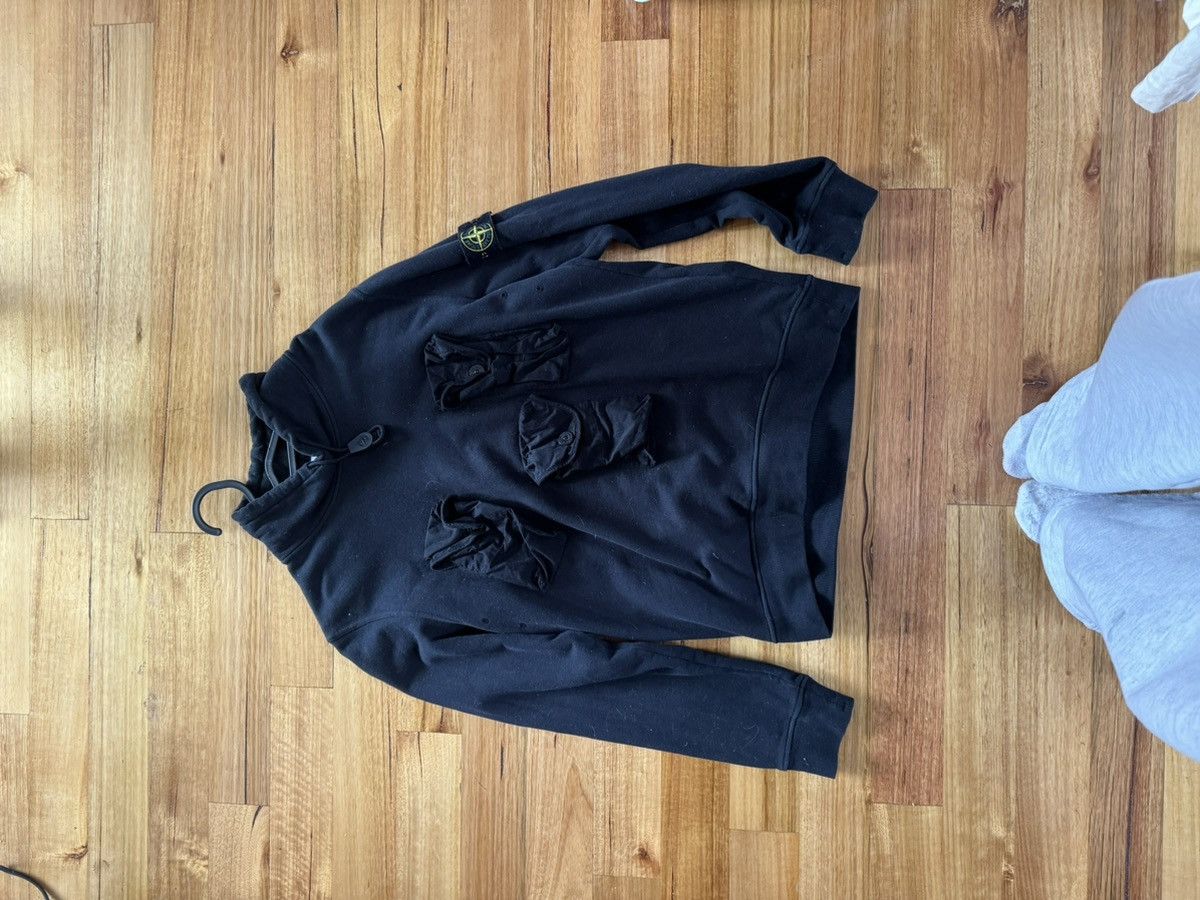 Stone Island Stone Island black multi pocket detail mock Stone Island Stone Island black multi pocket detail mock