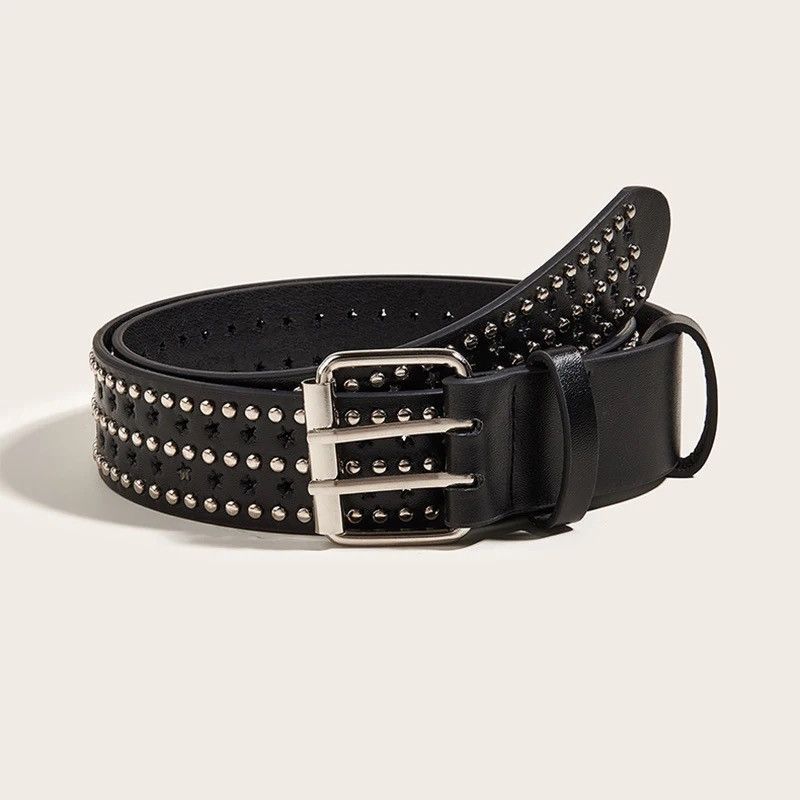 Other Waistband Square Buckle Luxury Waist Rivet Retro Belts Size ONE SIZE - 1 Thumbnail