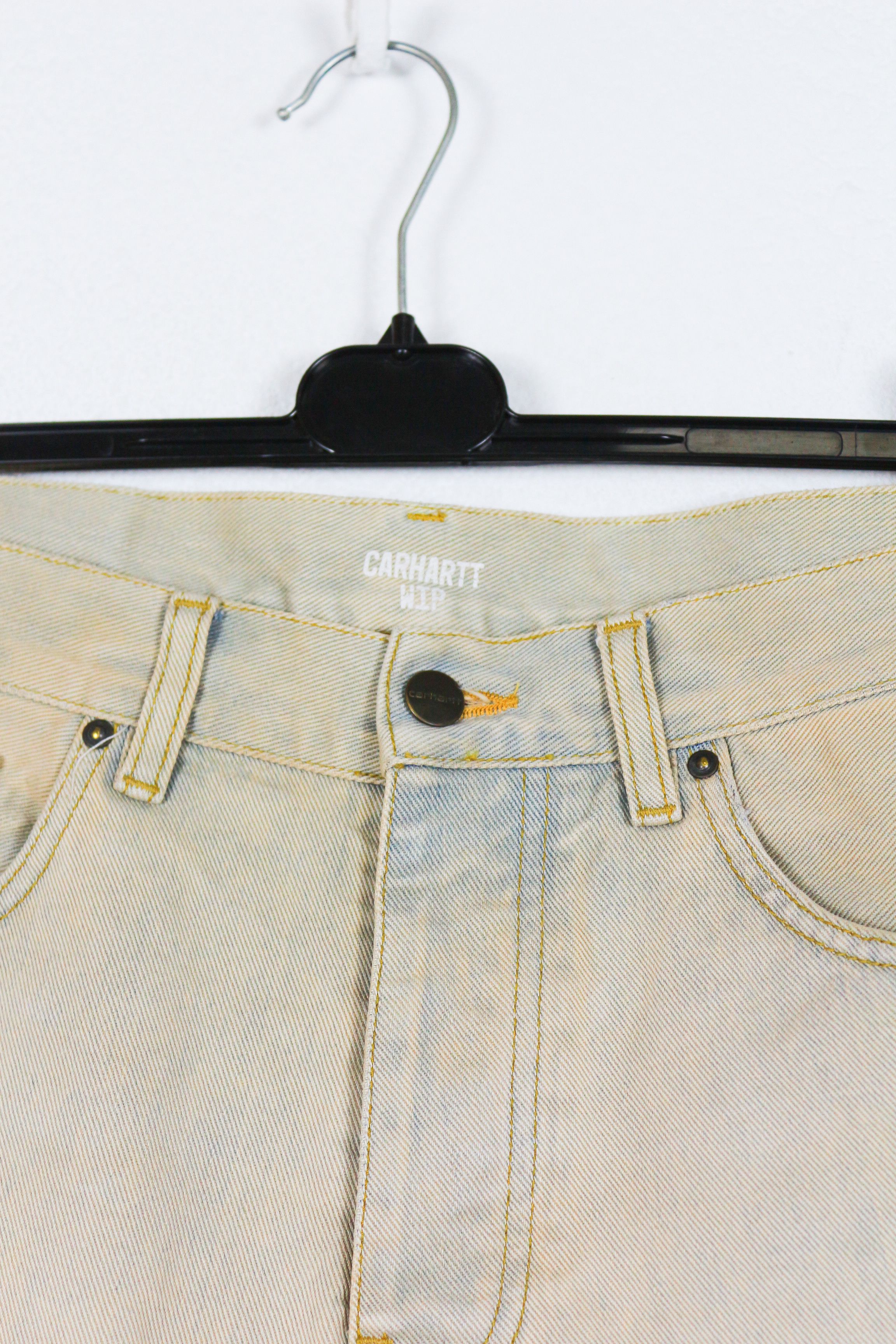 Carhartt Carhartt WIP Logo Hamilton Brown Denim Shorts Size US 32 / EU 48 - 4 Thumbnail