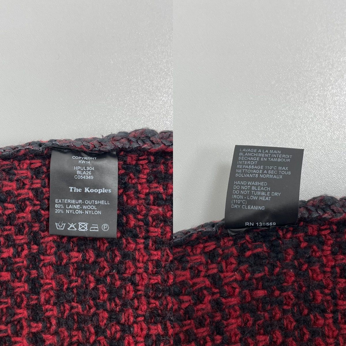 The Kooples The Kooples Wool/Nylon Knit Sweater Red/Black Size US M / EU 48-50 / 2 - 9 Thumbnail