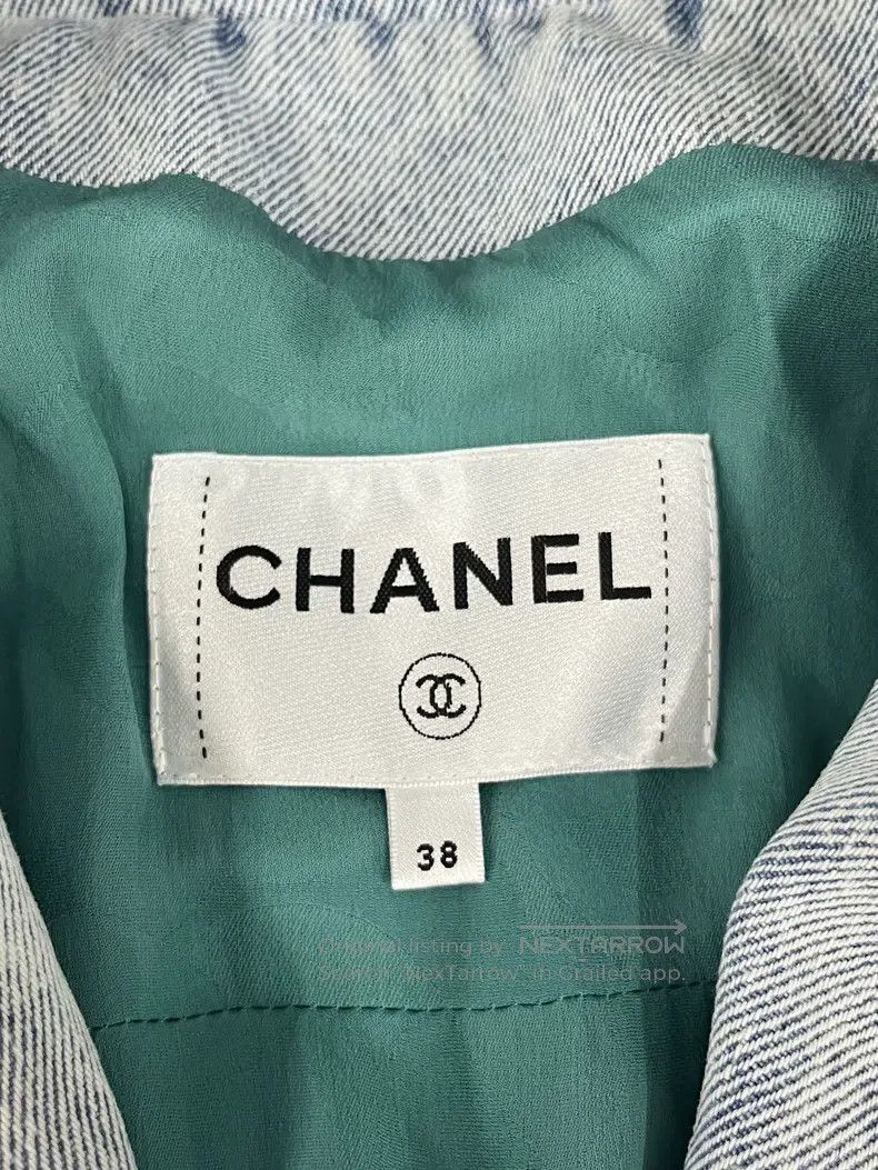 Chanel Chanel Peacock blue silhouette woven denim jacket Size XS / US 0-2 / IT 36-38 - 4 Thumbnail