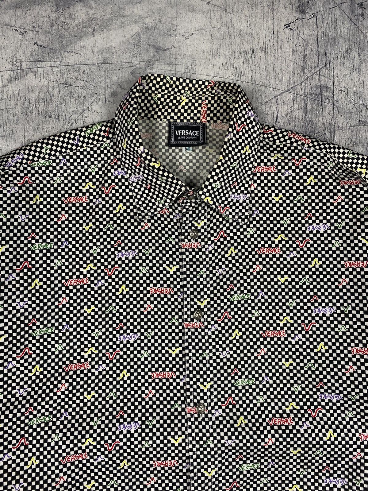 Versace Jeans Couture Versace Jeans Couture Checkerboard Medusa Button Up Shirt Size US M / EU 48-50 / 2 - 5 Thumbnail