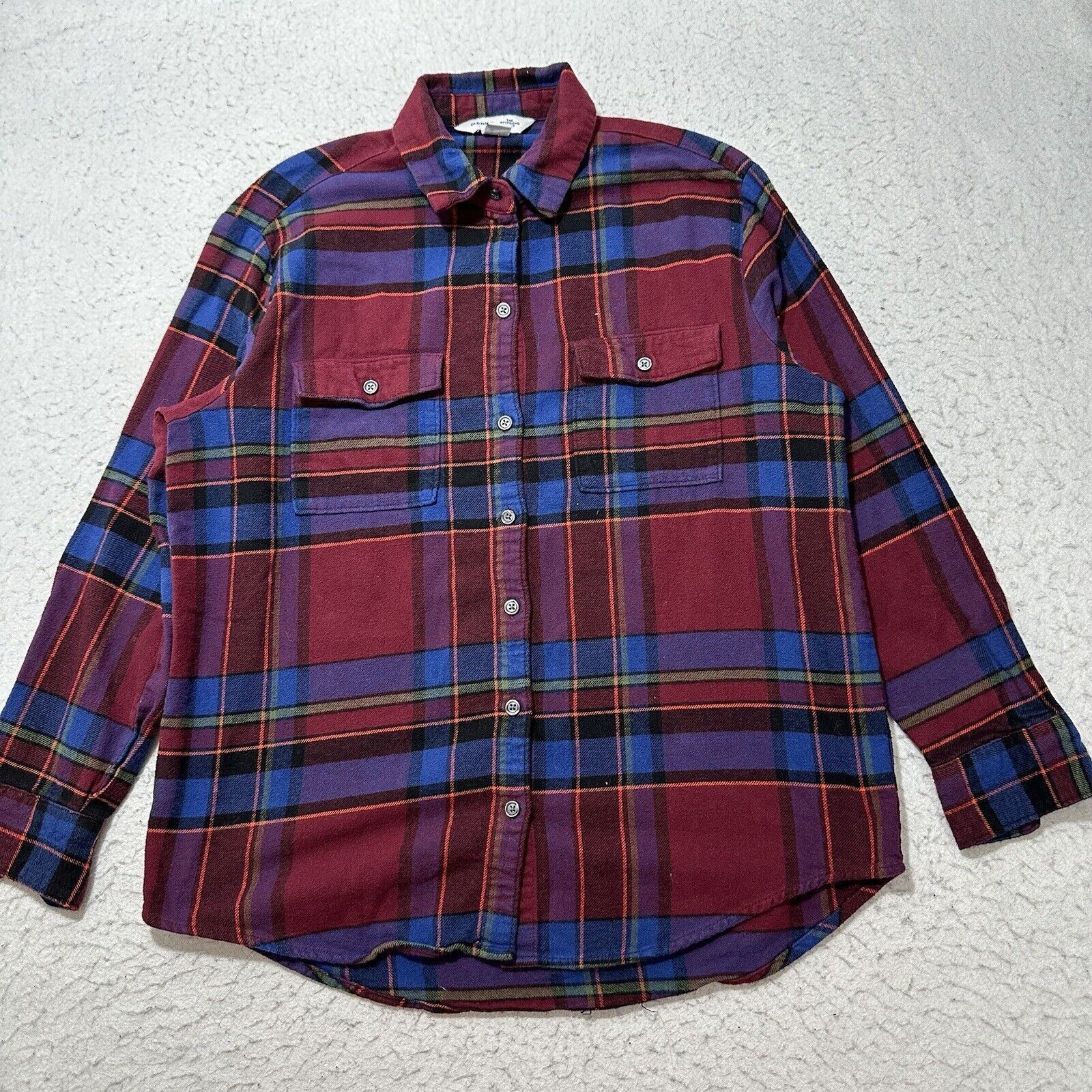 Old Navy Old Navy Small Boyfriend Shirt Flannel Button Down Plaid Size S / US 4 / IT 40 - 1 Thumbnail