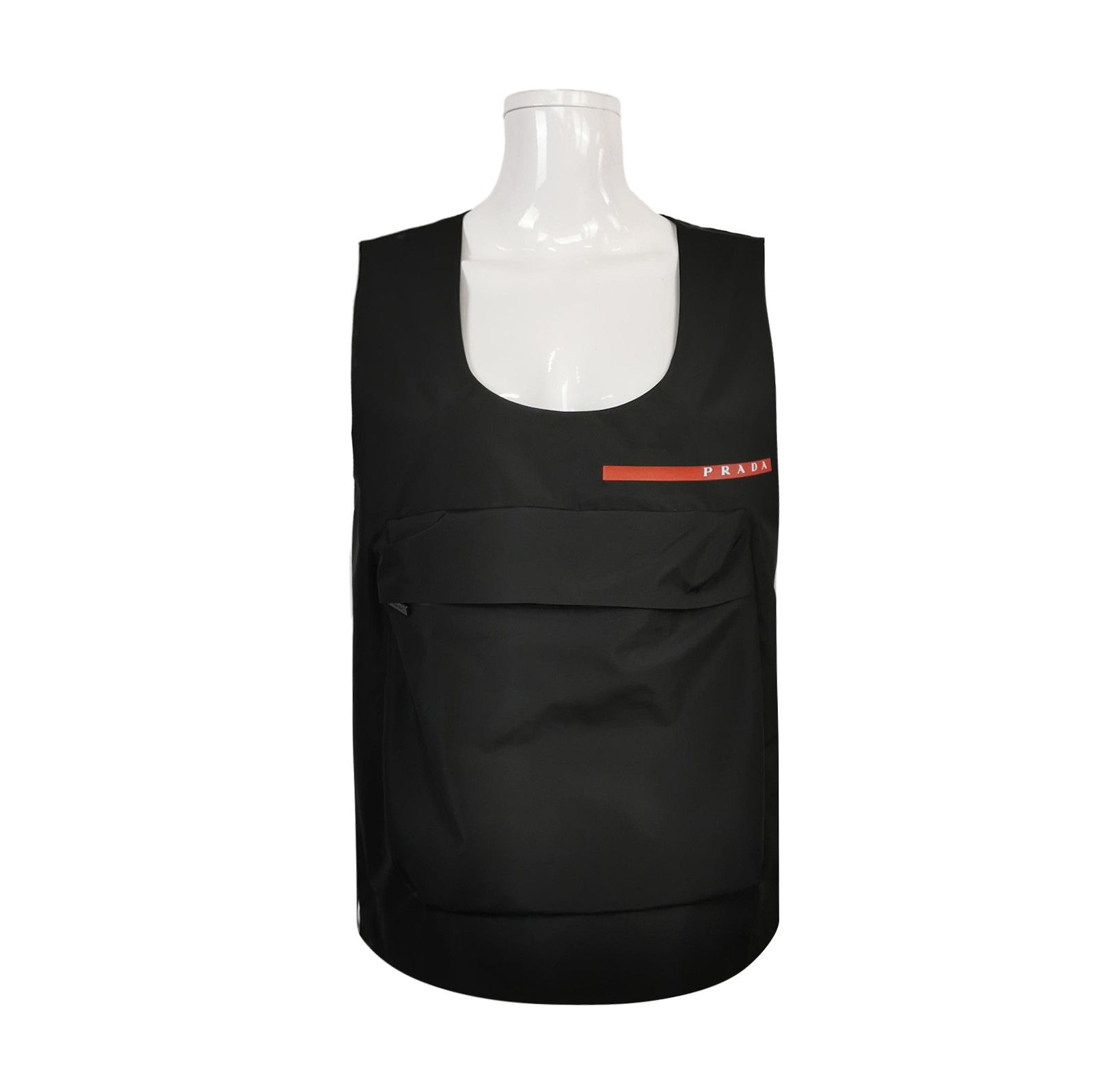 Prada Prada Contrast Letter Logo Black Tank Top - dmc Size M / US 6-8 / IT 42-44 - 1 Thumbnail