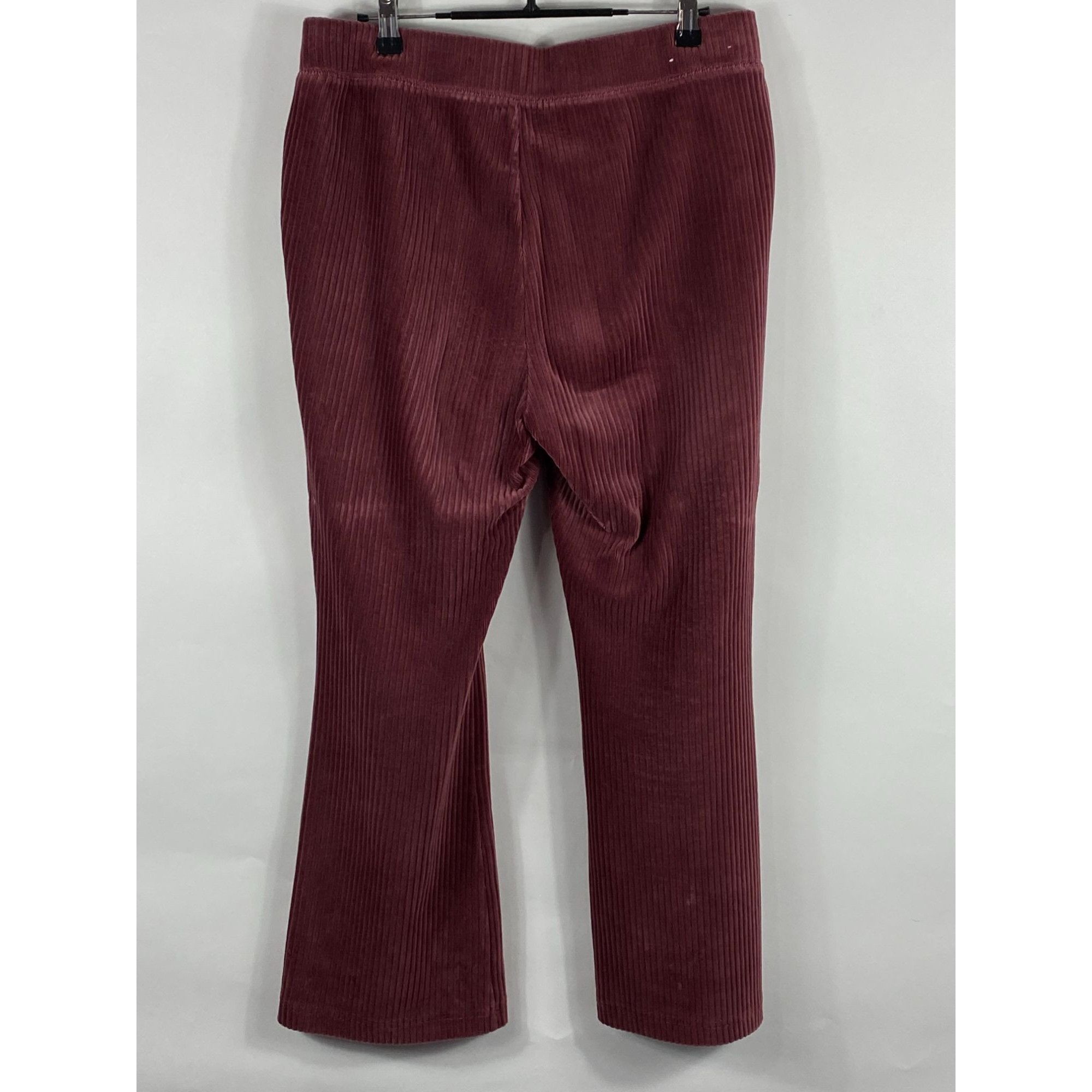 Uniqlo Uniqlo Casual Loose Fit Wide Leg Corduroy Suede Pants Burgun Size 32" / US 10 / IT 46 - 2 Thumbnail