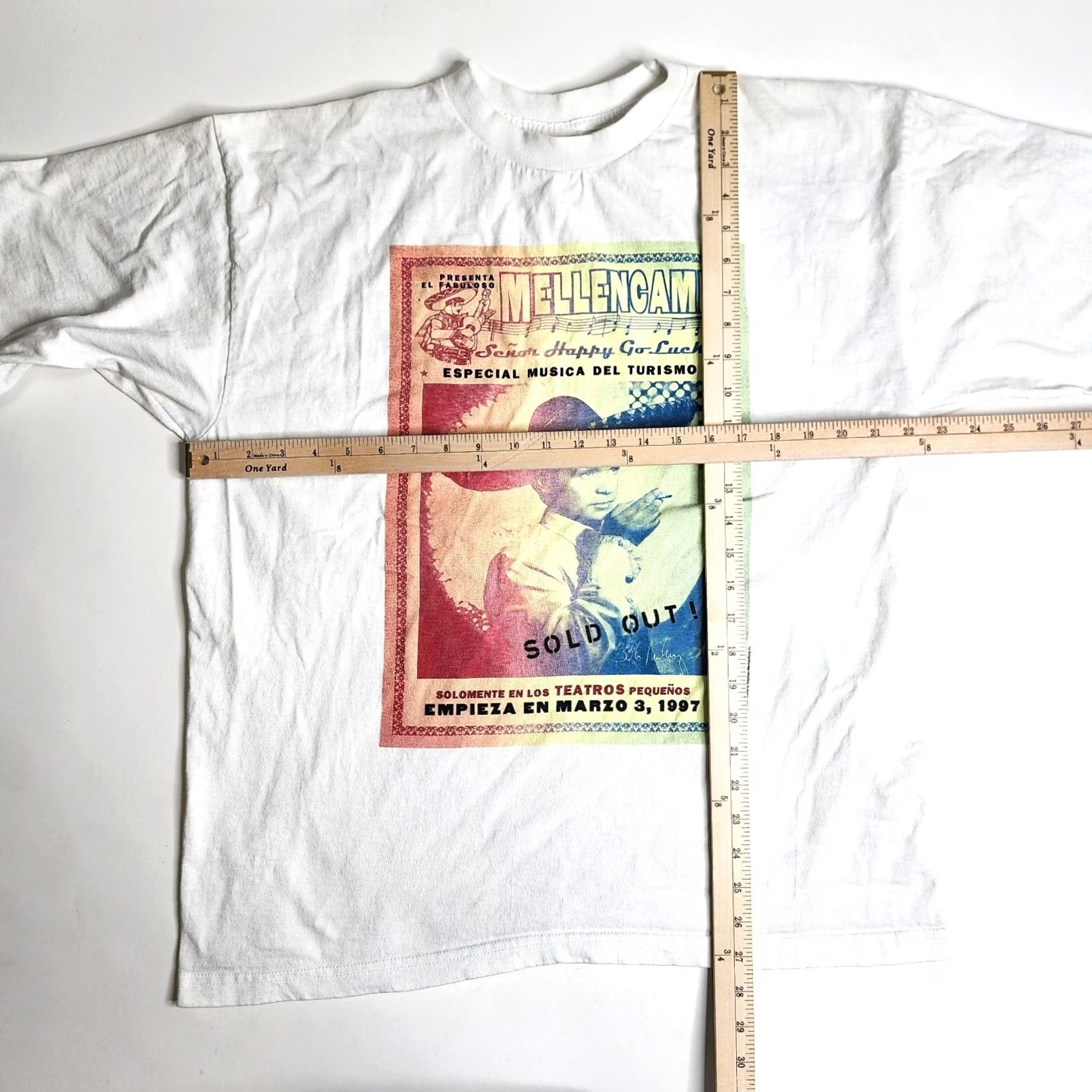Vintage VINTAGE John Mellencamp Senor Happy Go Lucky Tour 1997 T-Shirt L White Mens Size US L / EU 52-54 / 3 - 4 Thumbnail