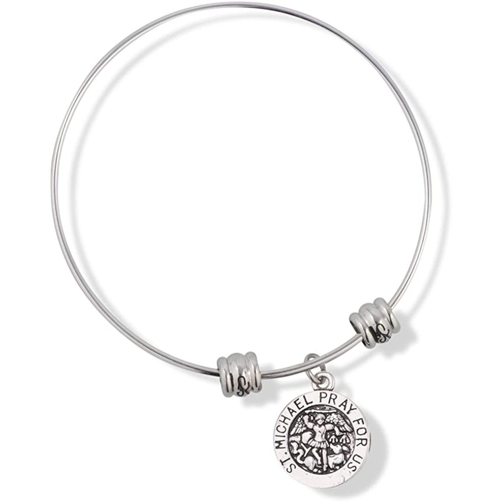 & Other Stories Saint Michael Pray for Us Round Charm Fancy Charm Bangle Size ONE SIZE - 1 Thumbnail