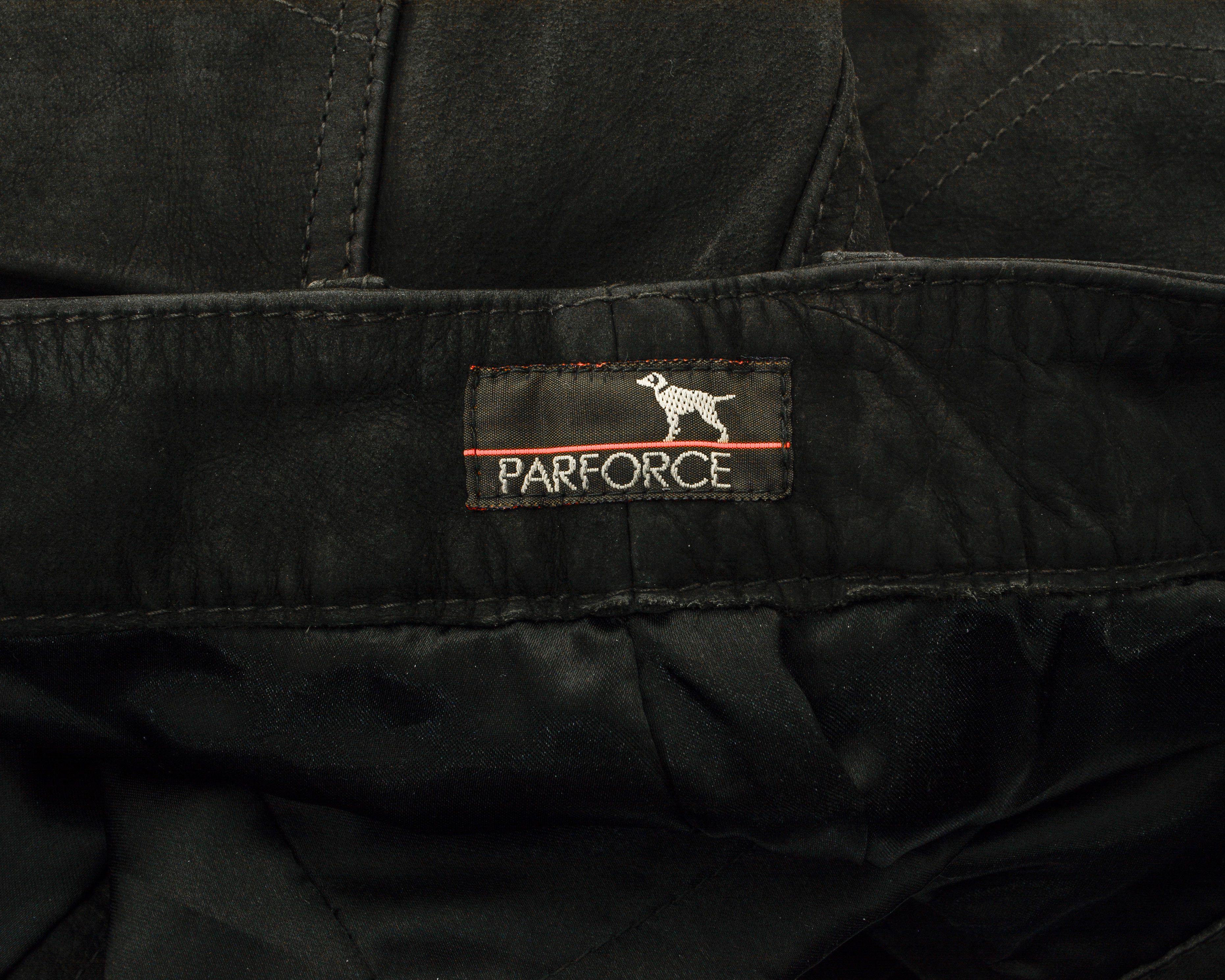 Cowboy Equipment PARFORCE Soft Real Leather W34 L34 Slim Reg Fit Pants Size US 34 / EU 50 - 5 Thumbnail