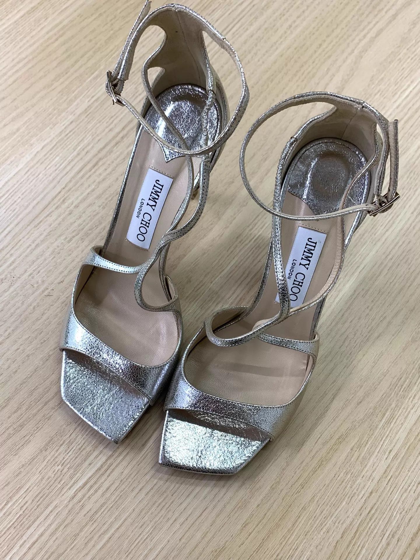 Jimmy Choo Jimmy Choo Silver Heeled Sandals EU39 New Size US 8.5 / IT 38.5 - 2 Thumbnail