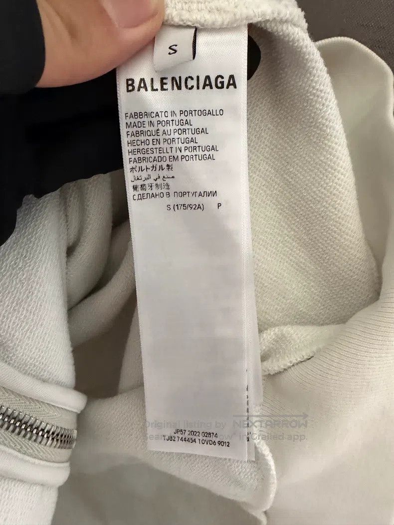 Balenciaga Balenciaga White Fridge Magnet Energy Logo Zipper Hoodie Size US S / EU 44-46 / 1 - 4 Thumbnail