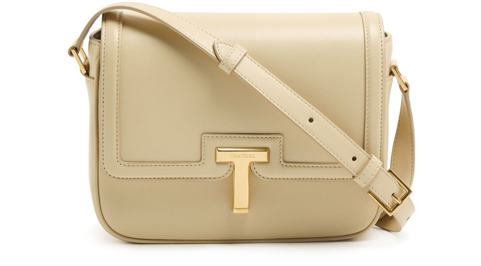 Tom Ford TOM FORD Wallis Small Cappuccino Leather Shoulder Bag Size ONE SIZE - 1 Thumbnail