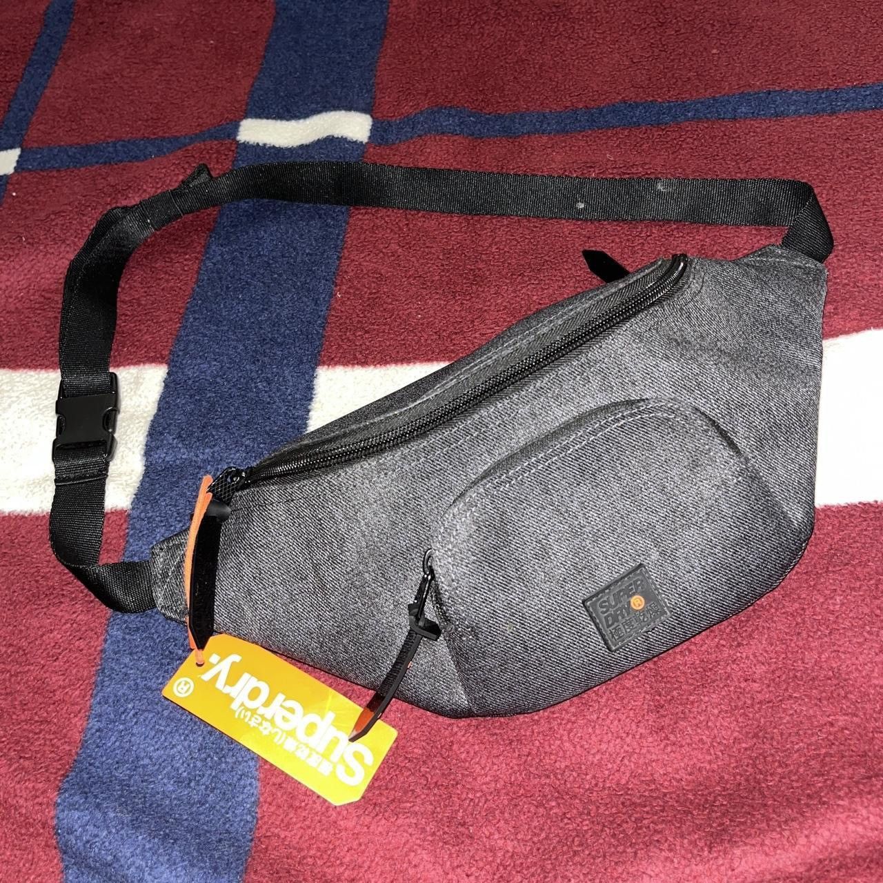 Superdry Grey Fannypack Waist Pack Crossbody Bag Bumbag, Men's