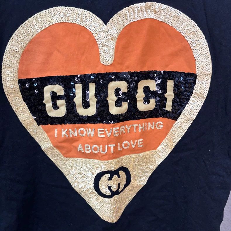 Gucci Gucci Sequin love logo round-neck short-sleeved T-shirt 250 Size US M / EU 48-50 / 2 - 5 Thumbnail