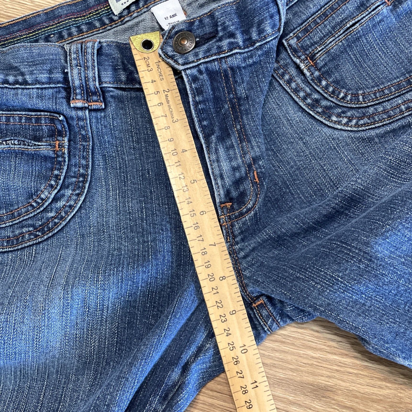 Gap VINTAGE Gap Women's Jeans 12 Bootcut Ankle Blue Stretch Denim Mid Rise Size 34" / US 12 / IT 48 - 5 Thumbnail