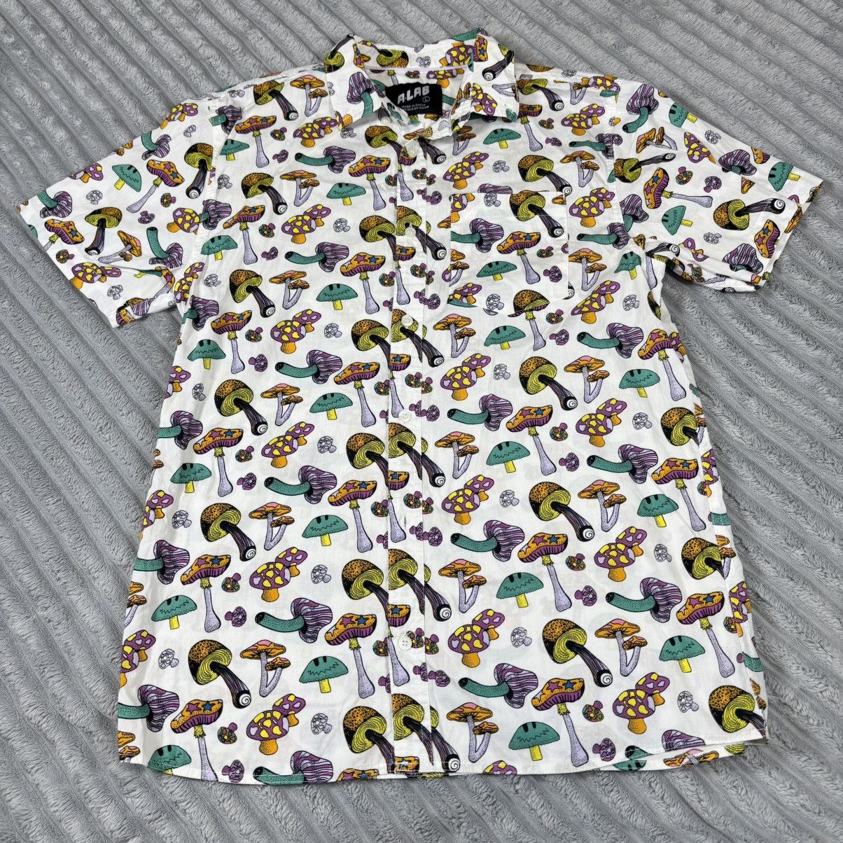 Other ALab Men's Button Down Shirt Mushrooms Multicolor Sz Large Size US L / EU 52-54 / 3 - 1 Thumbnail
