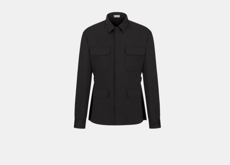 o1w1db10525 493C50 Couture Shirt with Rear Belt in Black