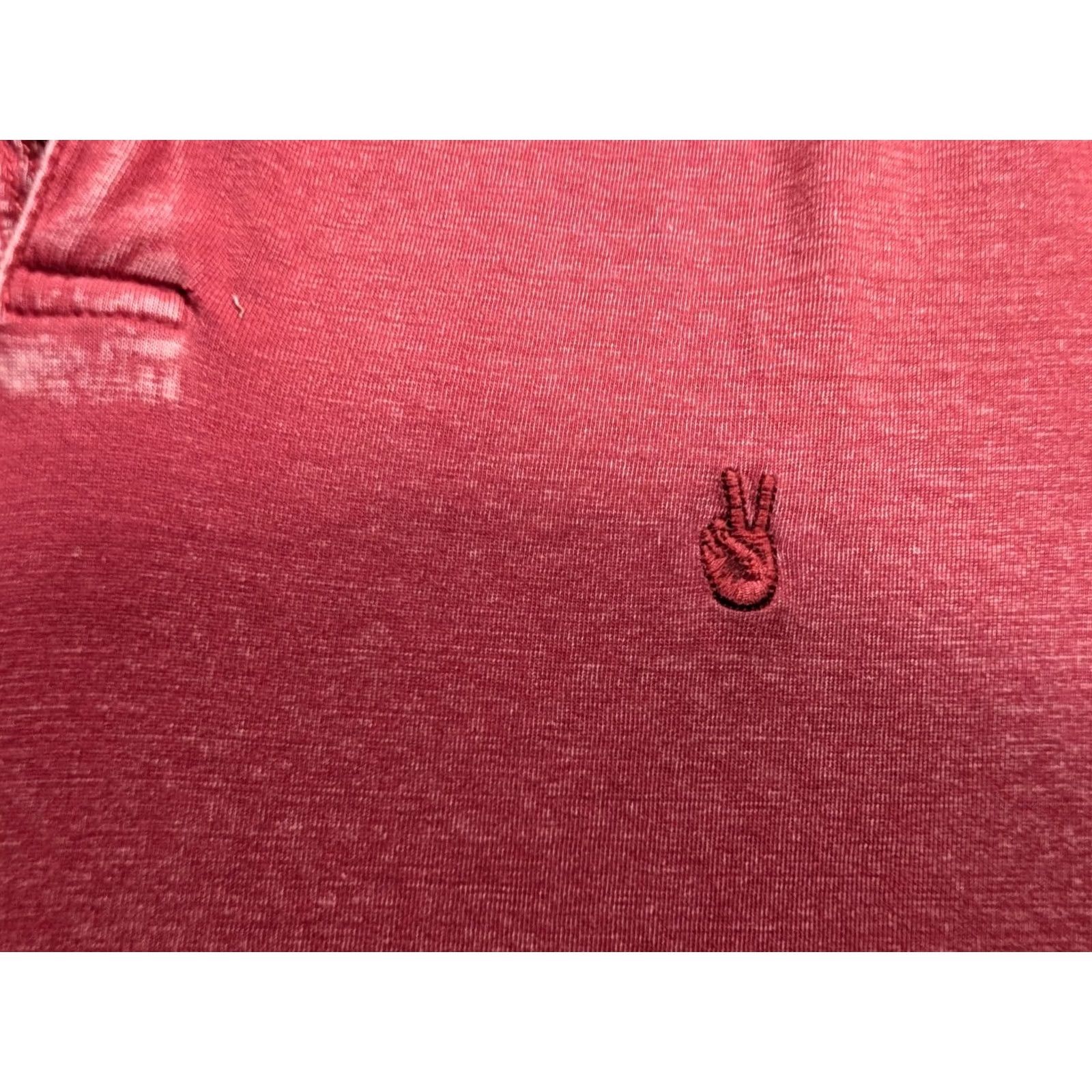 John Varvatos John Varvatos Polo Shirt Pullover Striped Collared Peace Logo Red Men's Small Size US S / EU 44-46 / 1 - 5 Thumbnail