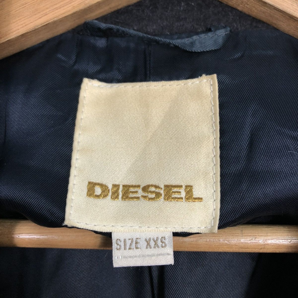 Diesel 🔥RICH BLACK MOHAIR LONG JACKET DOUBLE BREAST DIESEL Size US XXS / EU 40 - 20 Thumbnail