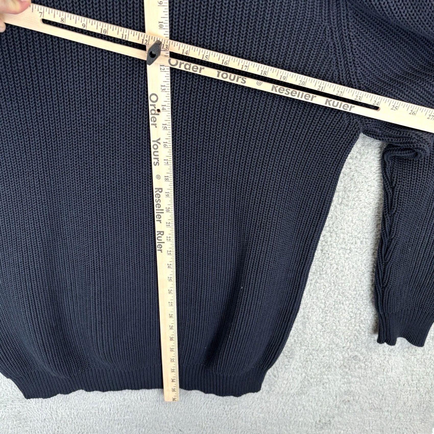 Vintage VINTAGE L.L.Bean Sweater Mens 2XLT Navy Crewneck Rib Knit Cotton Fisherman 90s Military Classic Size US XXL / EU 58 / 5 - 5 Thumbnail