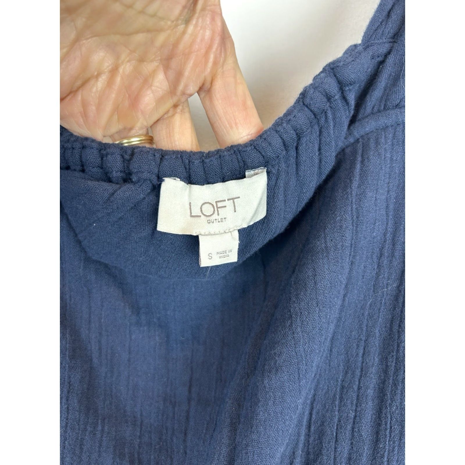 Loft LOFT Dress Womens Small Blue Solid Sleeveless Halter Gauzy Short Sundress New Size 28" / US 6 / IT 42 - 3 Thumbnail