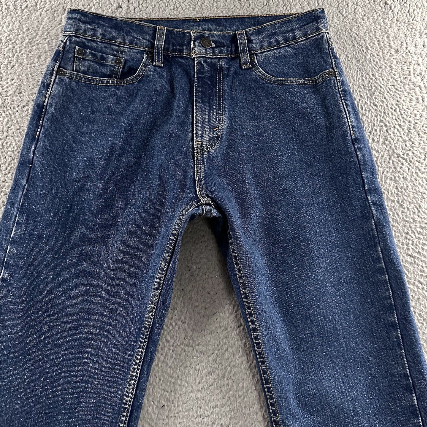Levi's Levi's 505 Jeans Mens Blue 30x32 Tapered Denim Stretch Cotton Blend Size US 30 / EU 46 - 2 Thumbnail