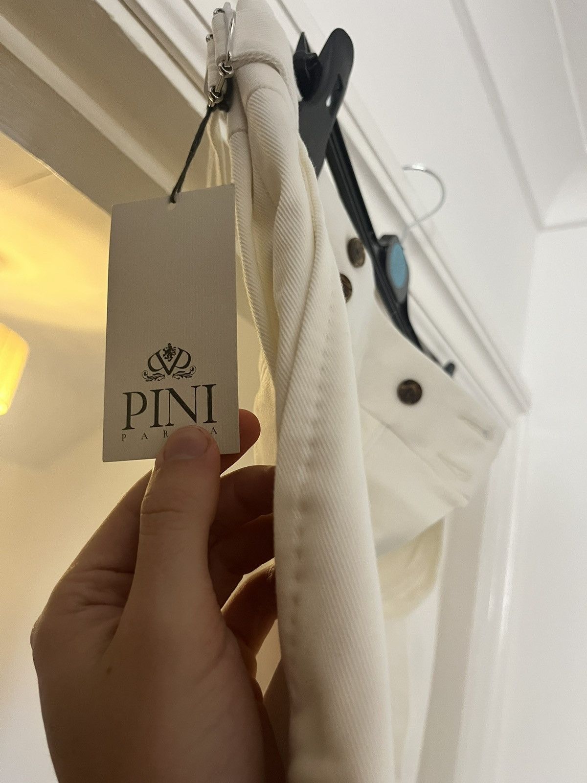 Other Pini Parma white cotton trousers w34 Size 40R - 3 Thumbnail
