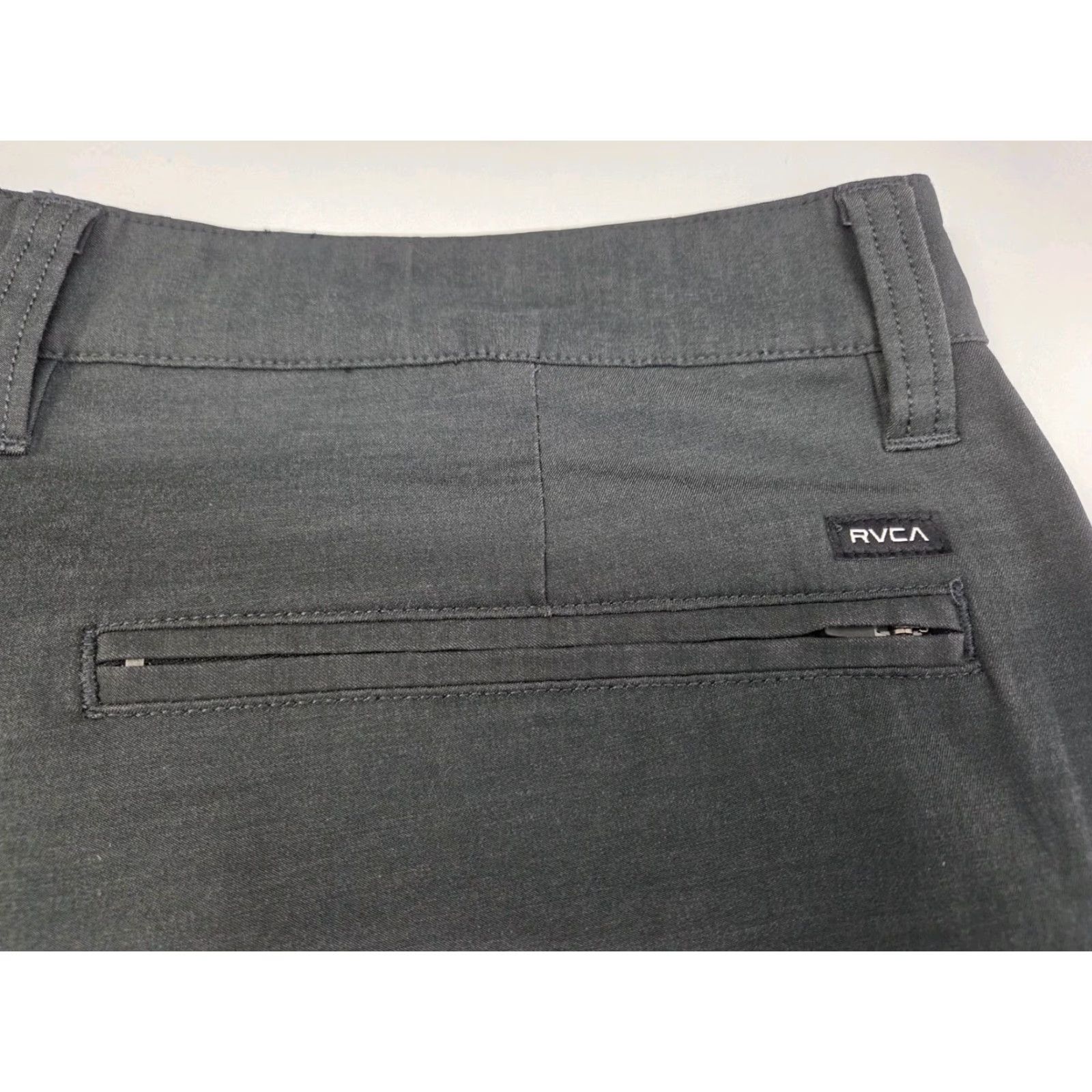 RVCA RVCA Mens Black Chino Shorts Pockets Back Pocket Zip Size 36/8" #7618 Size US 36 / EU 52 - 5 Thumbnail