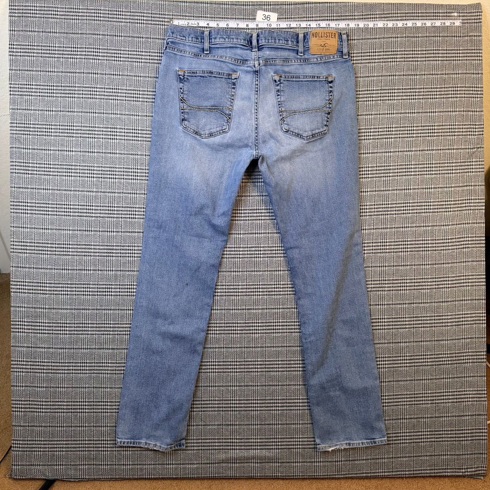 Hollister Hollister Men's Jeans Light Blue Denim Skinny Stretch 38x32 Size US 38 / EU 54 - 1 Thumbnail