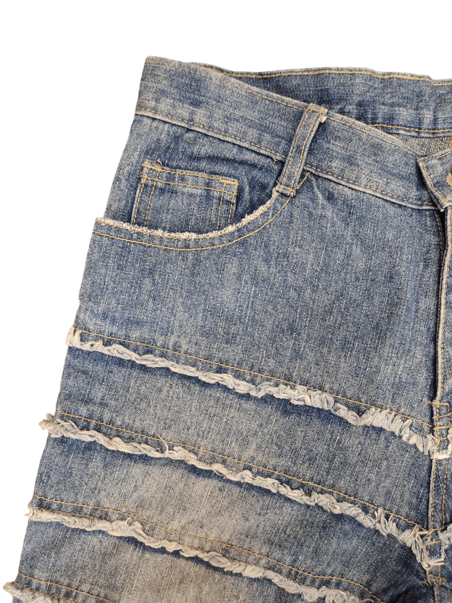 If Six Was Nine Flare Jeans F.T.S Hagi Patchwork Denim Bootcut Hysterics Sty Size US 27 - 5 Thumbnail
