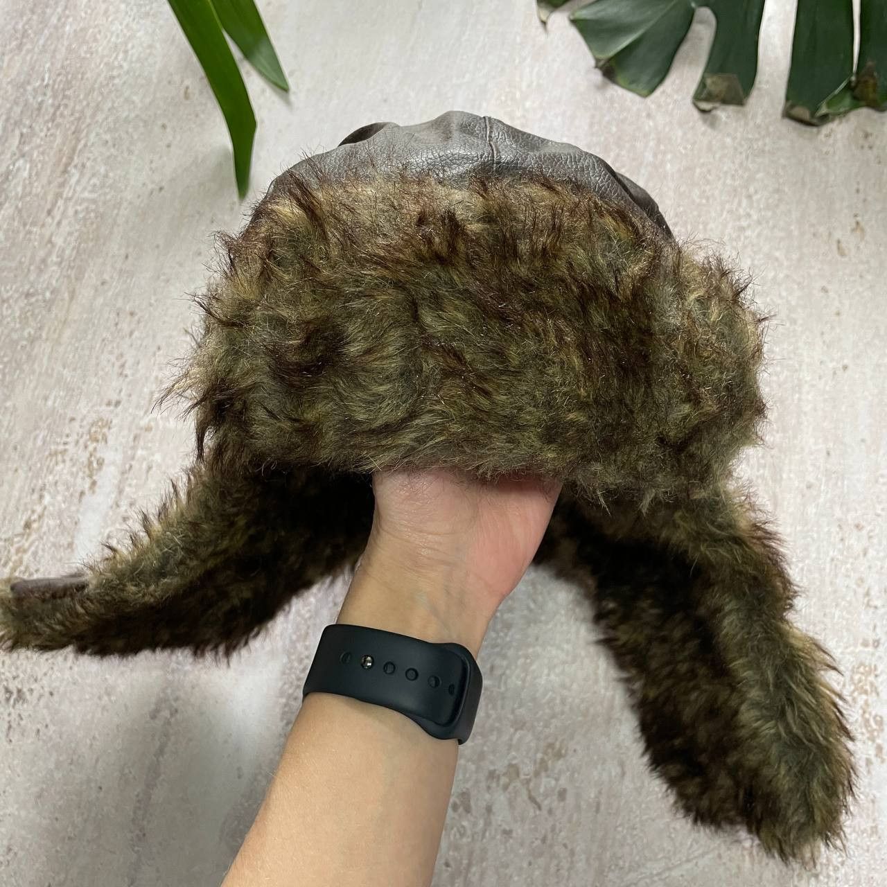 Vintage VINTAGE 90S USHANKA LEATHER BEANIE MOHAIR RARE HYPE Size ONE SIZE - 2 Thumbnail
