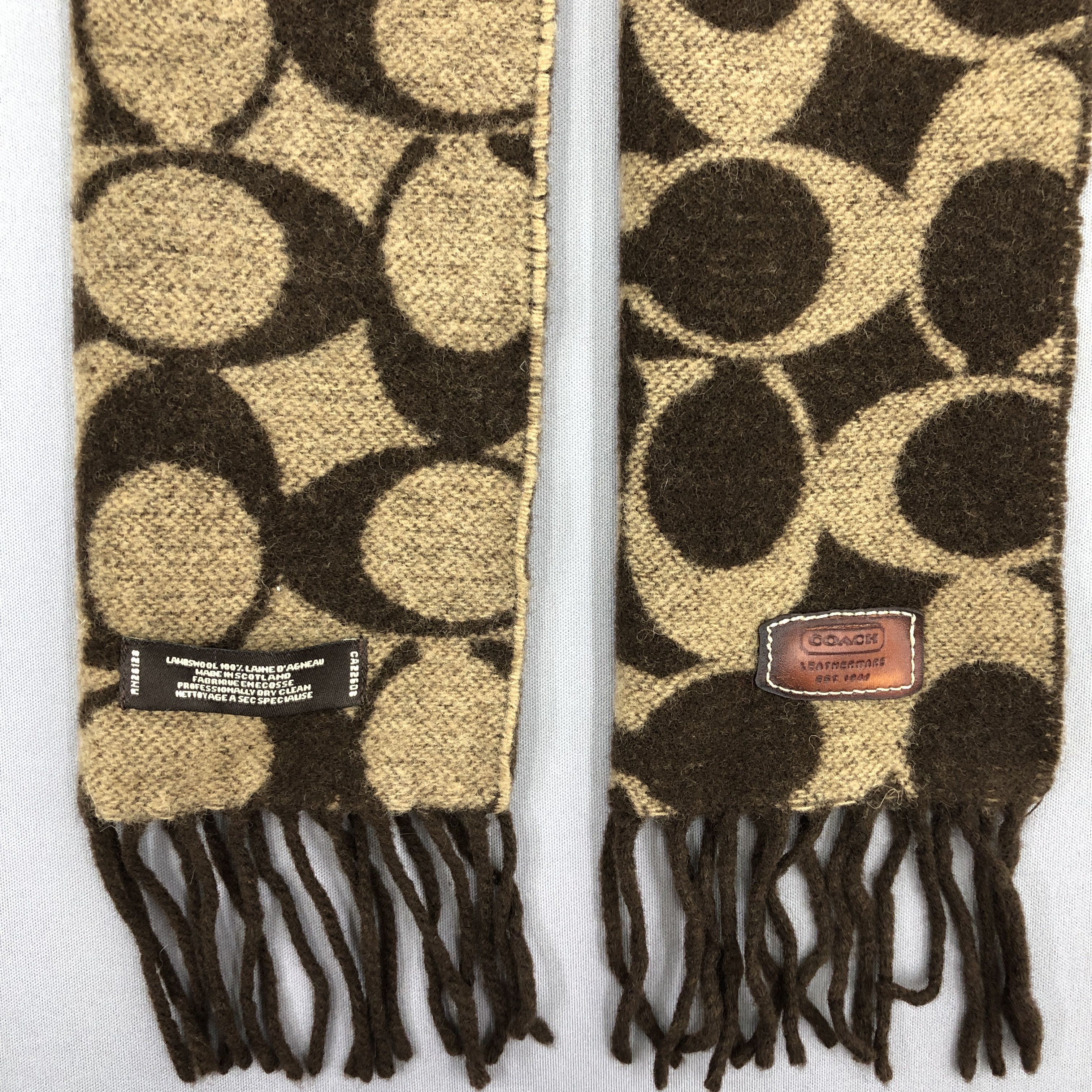 Coach × Vintage Vintage Coach Scarf Muffler Wool Cashmere Scarves Size ONE SIZE - 5 Thumbnail