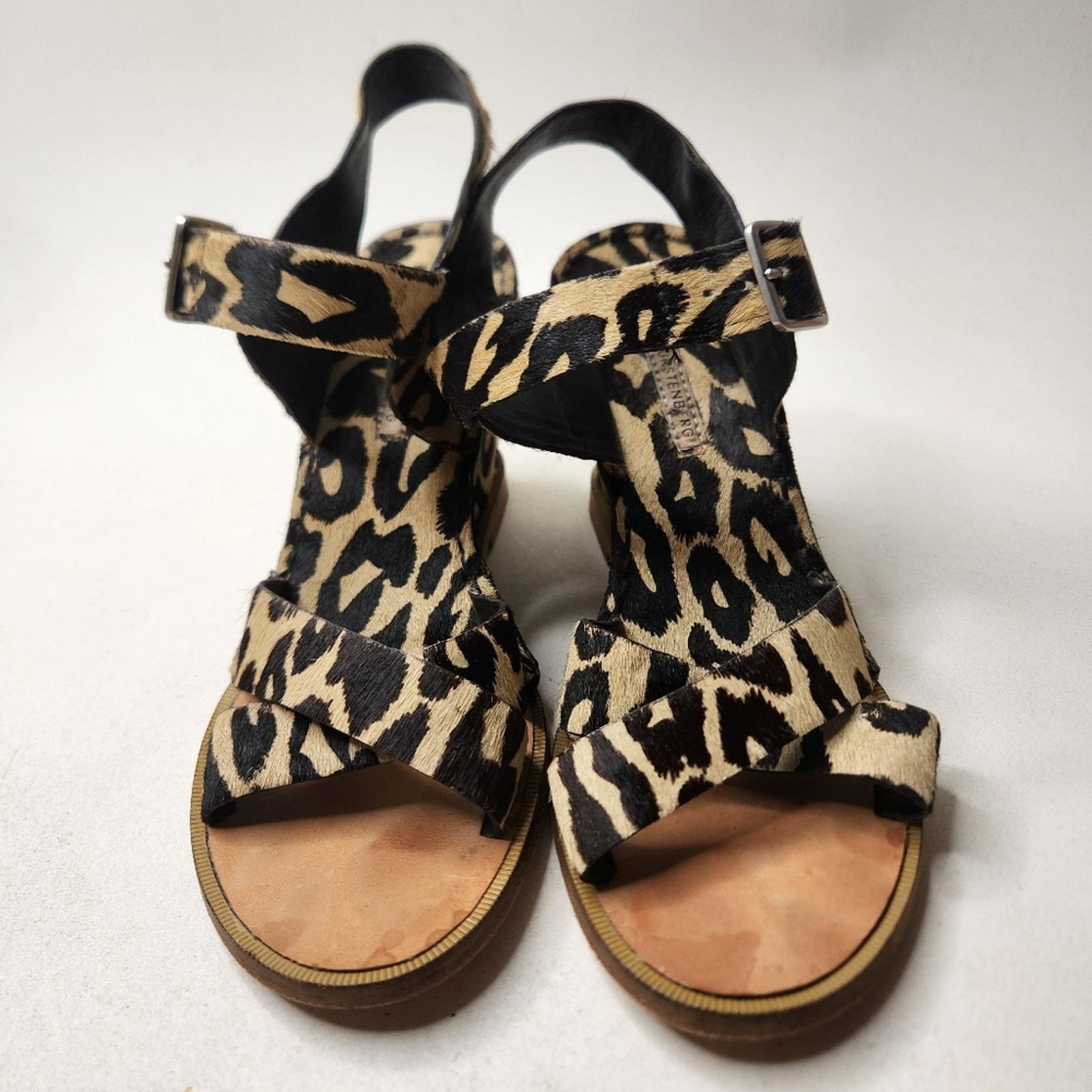 Diane von Furstenberg Diane Von Furstenberg Dagga Wedge Leopard Sandal Size 6.5 Size US 6.5 / IT 36.5 - 2 Thumbnail