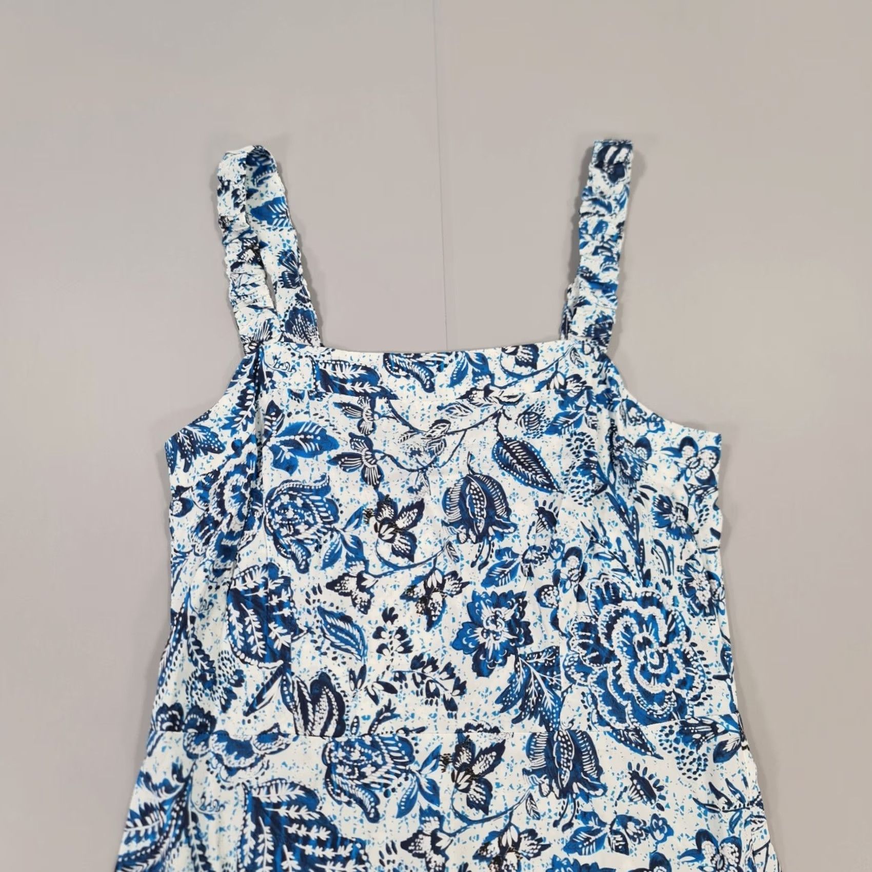 Velvet Velvet by Graham & Spencer Womens Dress XS Floral Sleeveless Tank Midi Blue Square Neck Size XS / US 0-2 / IT 36-38 - 2 Thumbnail