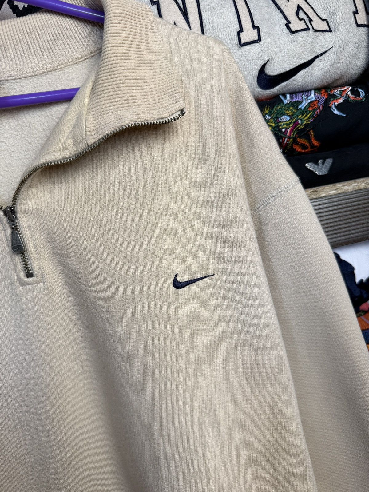 Nike Vintage Nike 1\3 Zip Heavy Cotton Sweatshirt Size US XXL / EU 58 / 5 - 4 Thumbnail