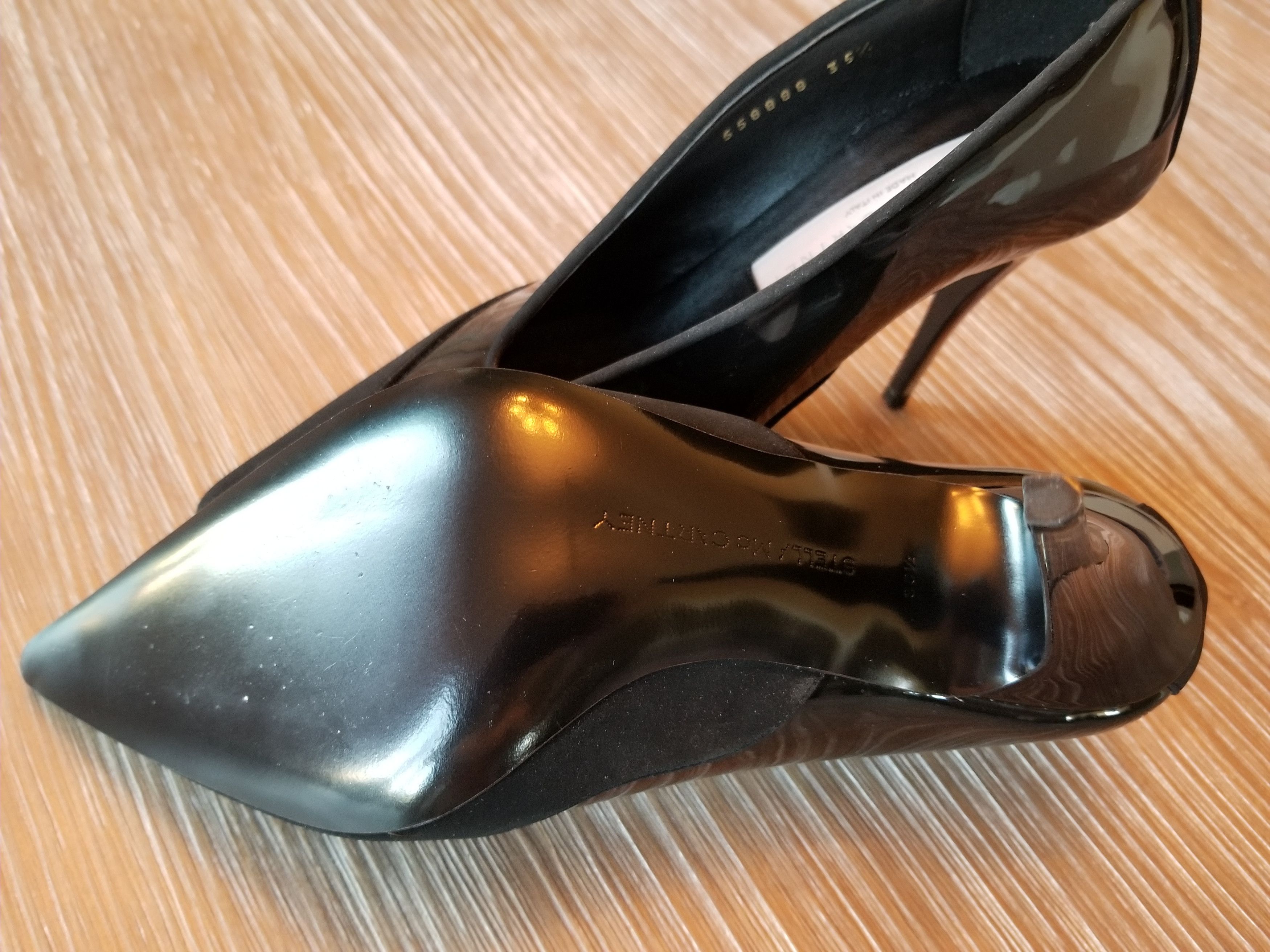 Stella McCartney Stella McCartney Faux Suede & Faux Patent-leather Pumps Size US 5.5 / IT 35.5 - 4 Thumbnail