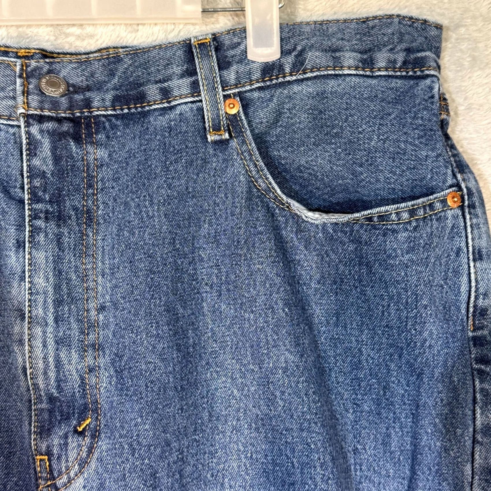 Levi's Levi’s 550 Jeans Men 42x30 Blue Denim Medium Wash Relaxed Fit Straight Leg Size US 42 / EU 58 - 4 Thumbnail