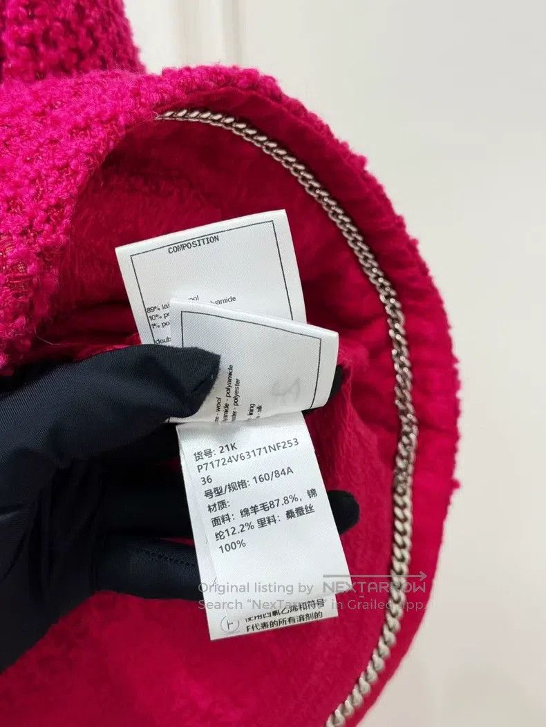 Chanel Chanel Rose-red diamond-buttoned short coat Size XS / US 0-2 / IT 36-38 - 9 Thumbnail