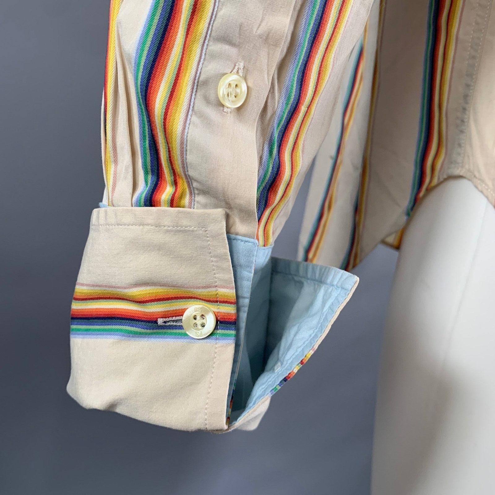 Paul Smith PAUL SMITH L Mixed Pattern Cotton Long Sleeve Shirt Size US L / EU 52-54 / 3 - 5 Thumbnail
