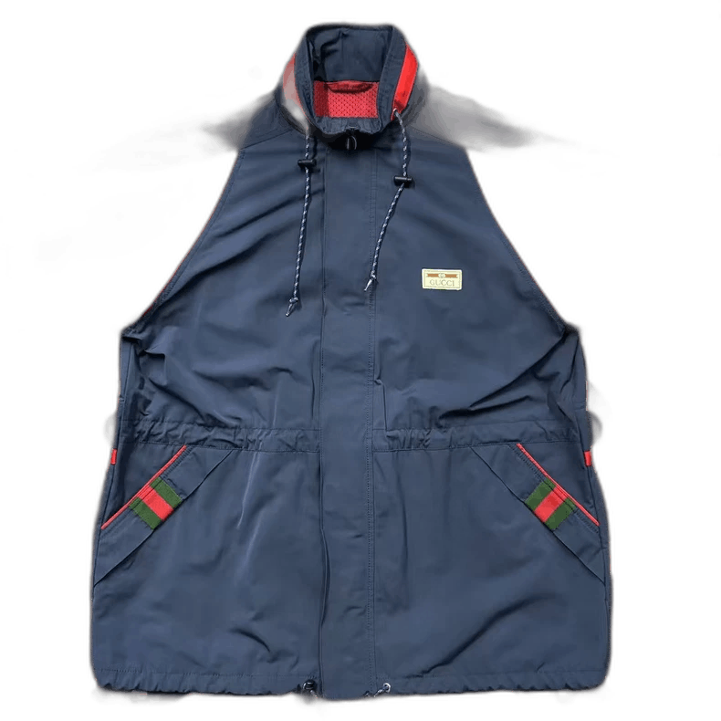 Gucci Gucci Red Blue Stripe Windbreaker Size US L / EU 52-54 / 3 - 1 Thumbnail
