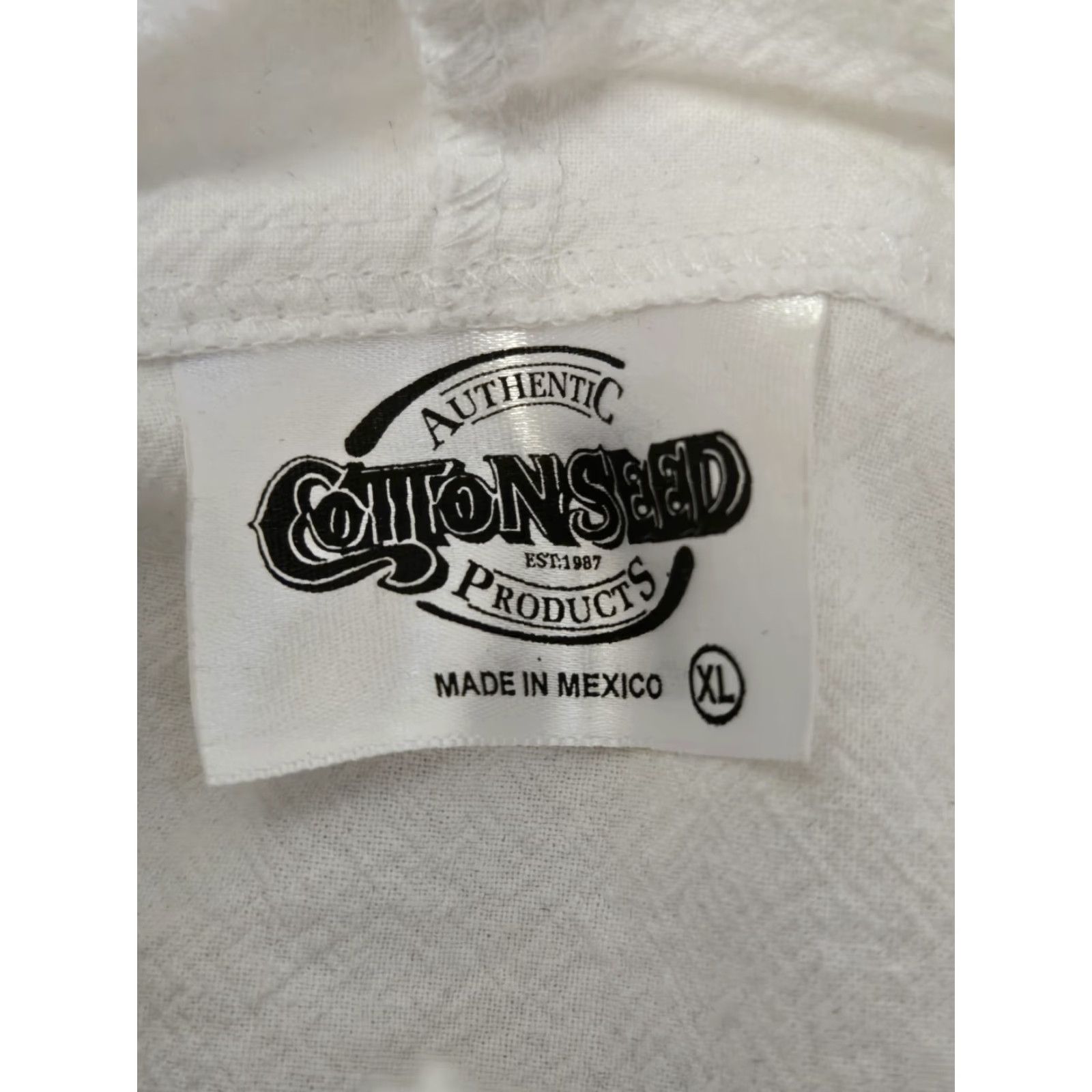 Vintage VINTAGE CottonSeed Jacket Unisex Adults 100% Cotton White XL Mid-Length Size XL / US 12-14 / IT 48-50 - 6 Thumbnail