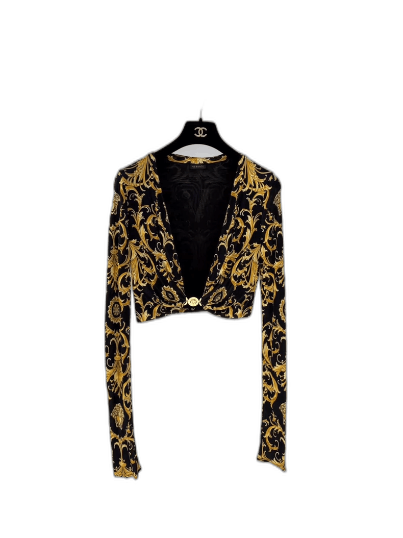 Fendi × Versace VERSACE x FENDI Fendace Gold Baroque Body Suit